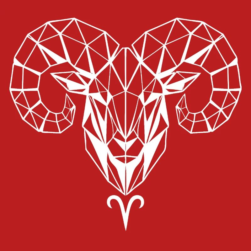 Geometric ram's head