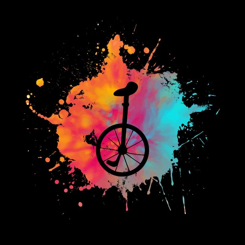 Color speckle unicycle riding gift cycling