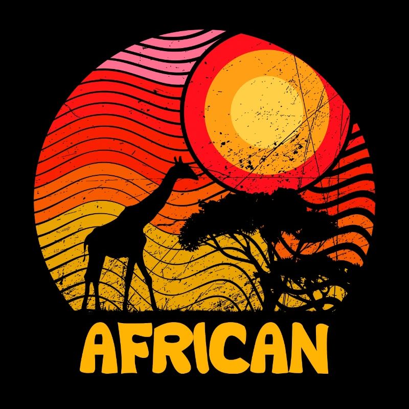 AFRICAN Giraffe Sun Savannah - Design