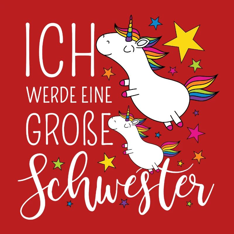 Große Schwester Einhorn Einhörner Geschwister