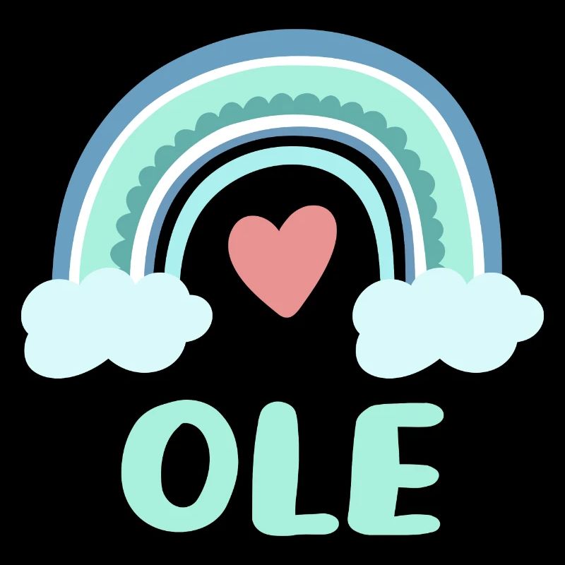 Ole Name Regenbogen Baby