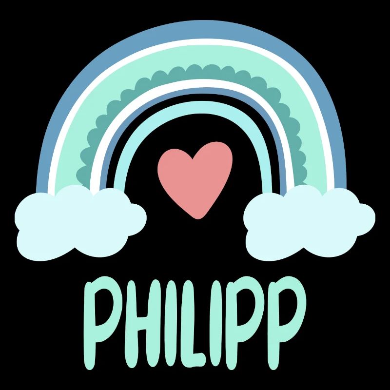 Phillip Name Regenbogen Baby