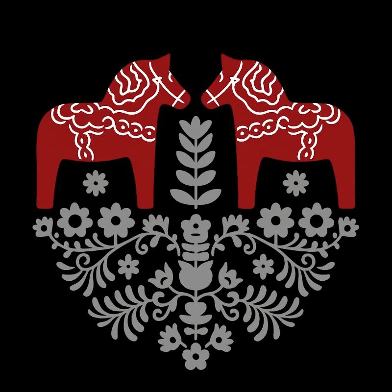 Dala Pferd – Skandinavische Folklore in Grau