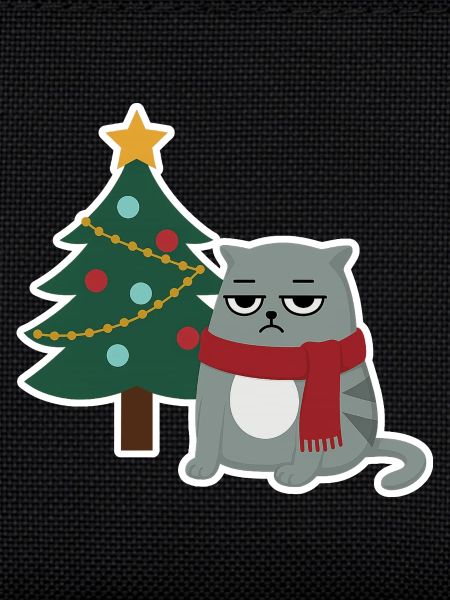 Cat Grumpy Christmas