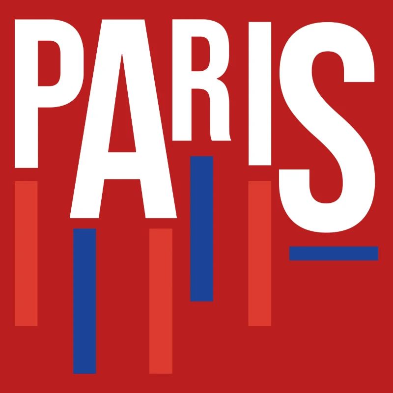 Typographie de Paris avec accents de drapeau
