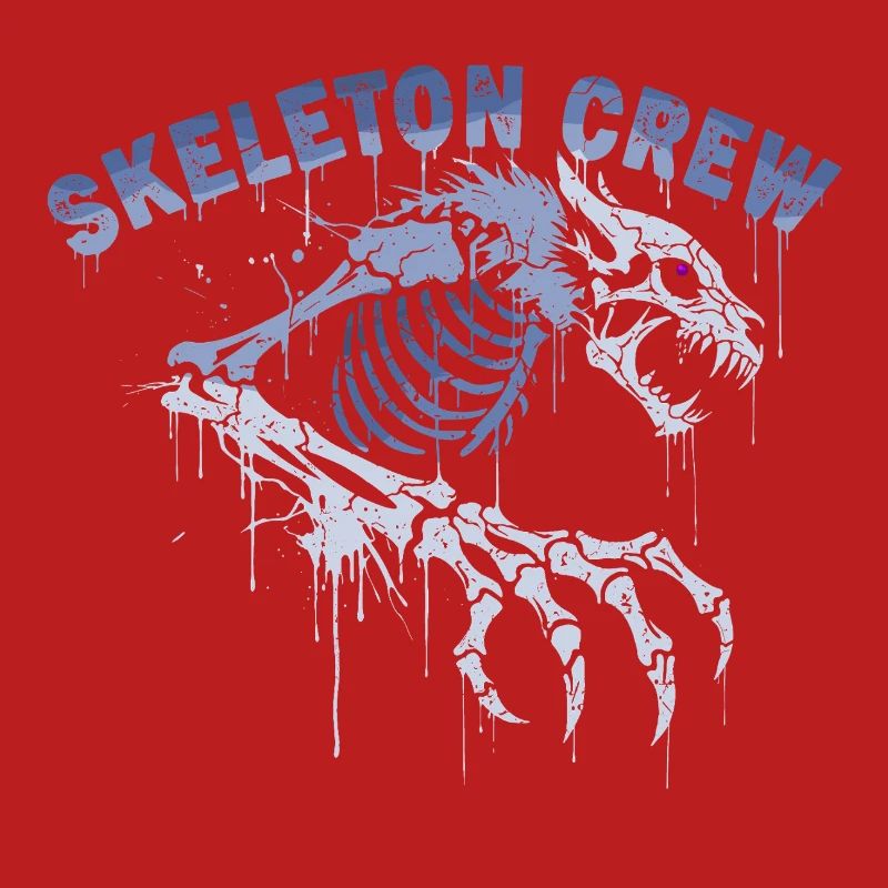 Skelett Werwolf Graffiti