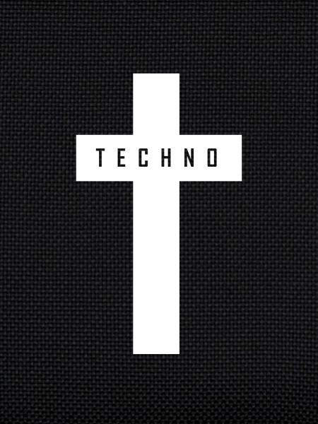 Techno Kreuz Weiß