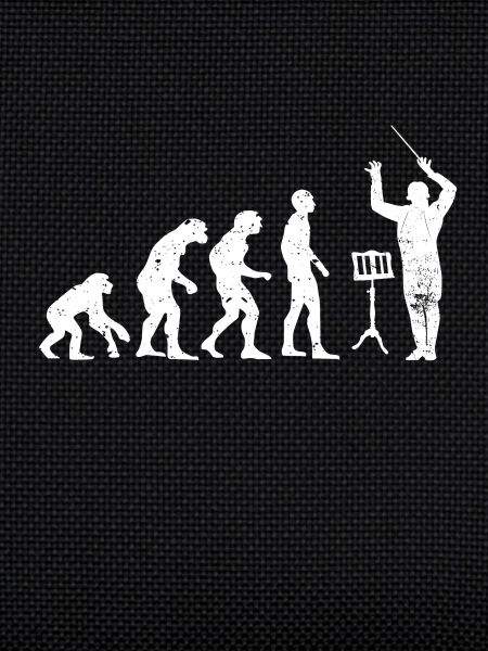 Dirigent Evolution Musiker Geschenkidee