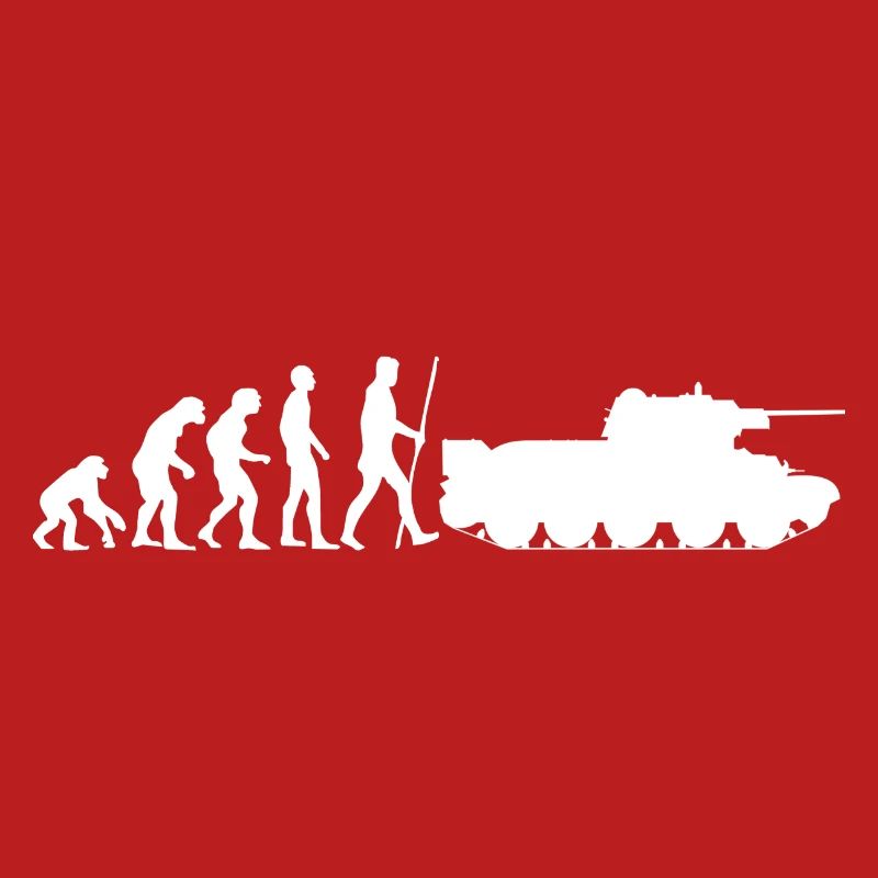 Die Evolution der Menschheit endet im Krieg Panzer