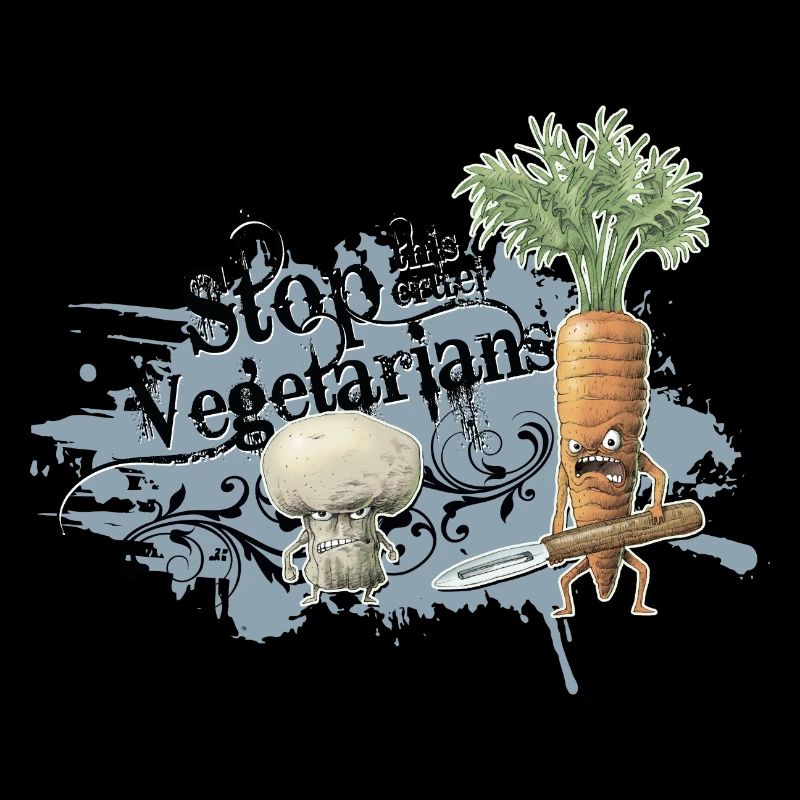 shirt motiv vegetable stop vegetarians blue marrow