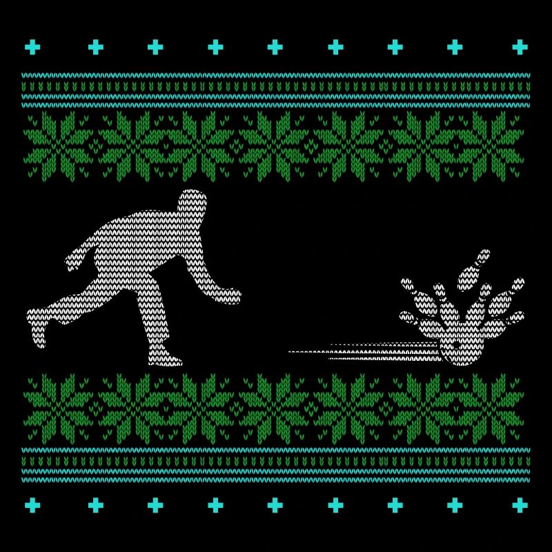 terrain de boules laid noël pull sport bowling cadeau