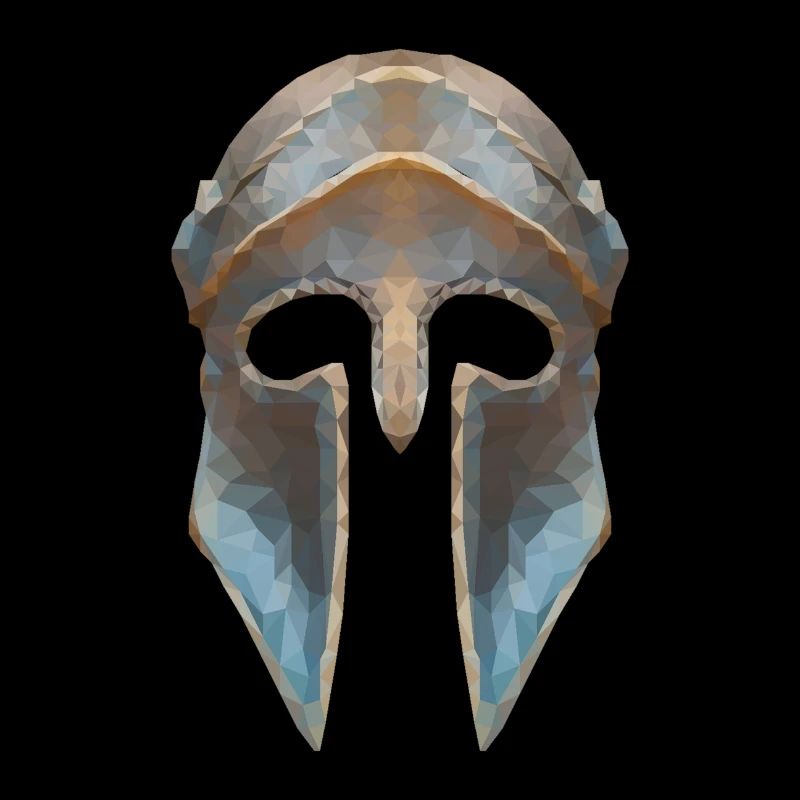 Gladiator's helmet low polygon effect