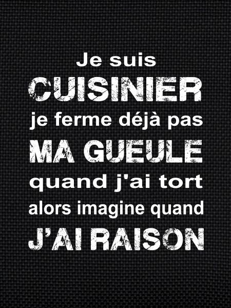 Je suis Cuisinier