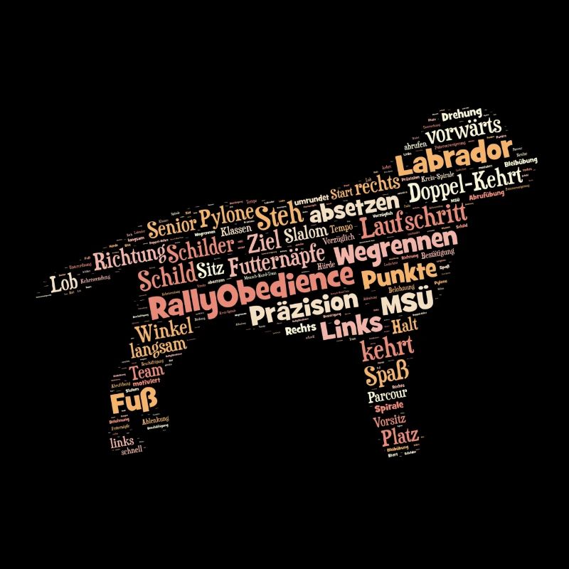 Labrador Rally Obedience Wordcloud