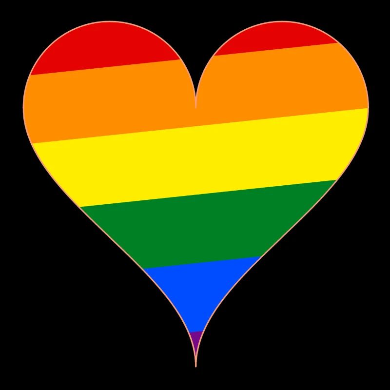 Heart rainbow flag gift