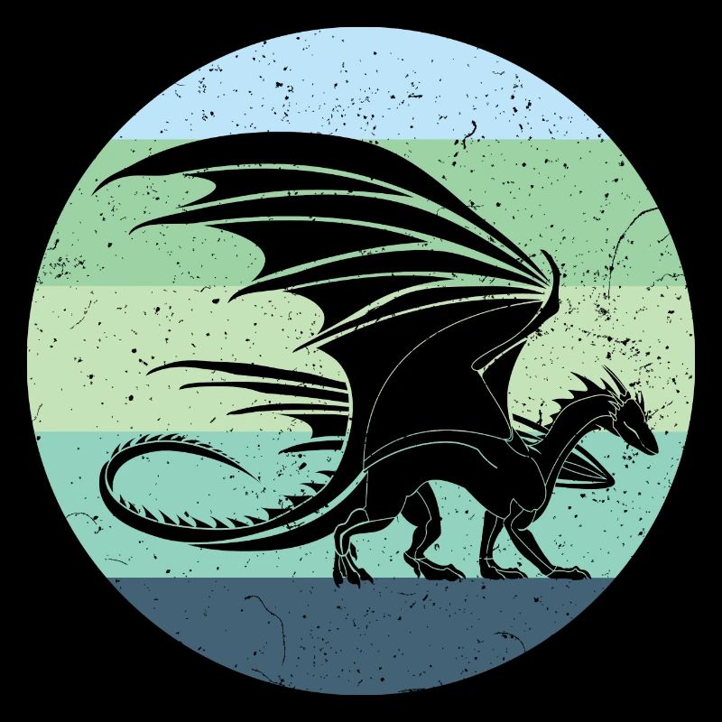 Waliser Drache Retro