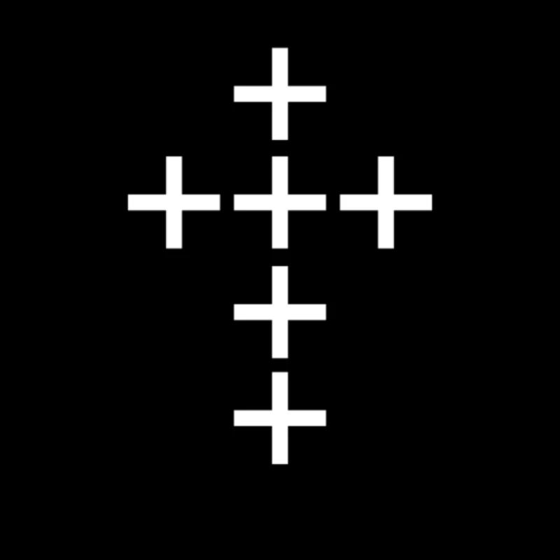 Croix chrétienne faite de petites croix