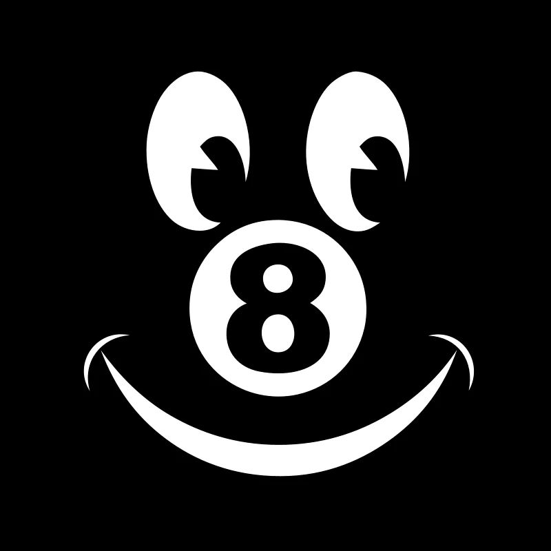 8 ball smiley vecto