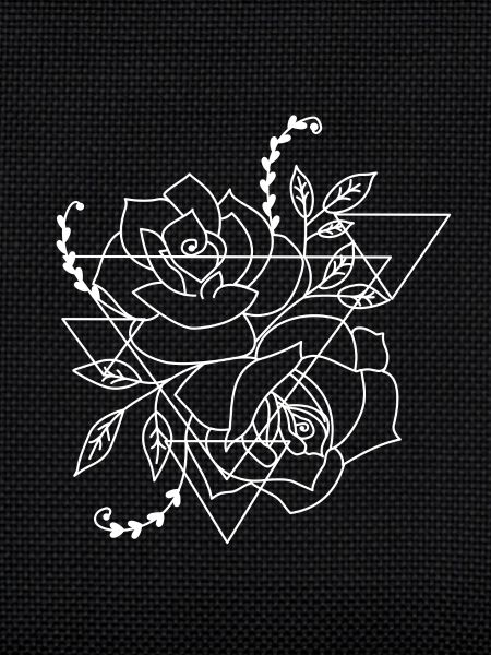 Rose tulipe fleur geometire