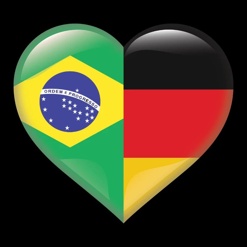 Heart Flag Brazil Samba Germany Gift