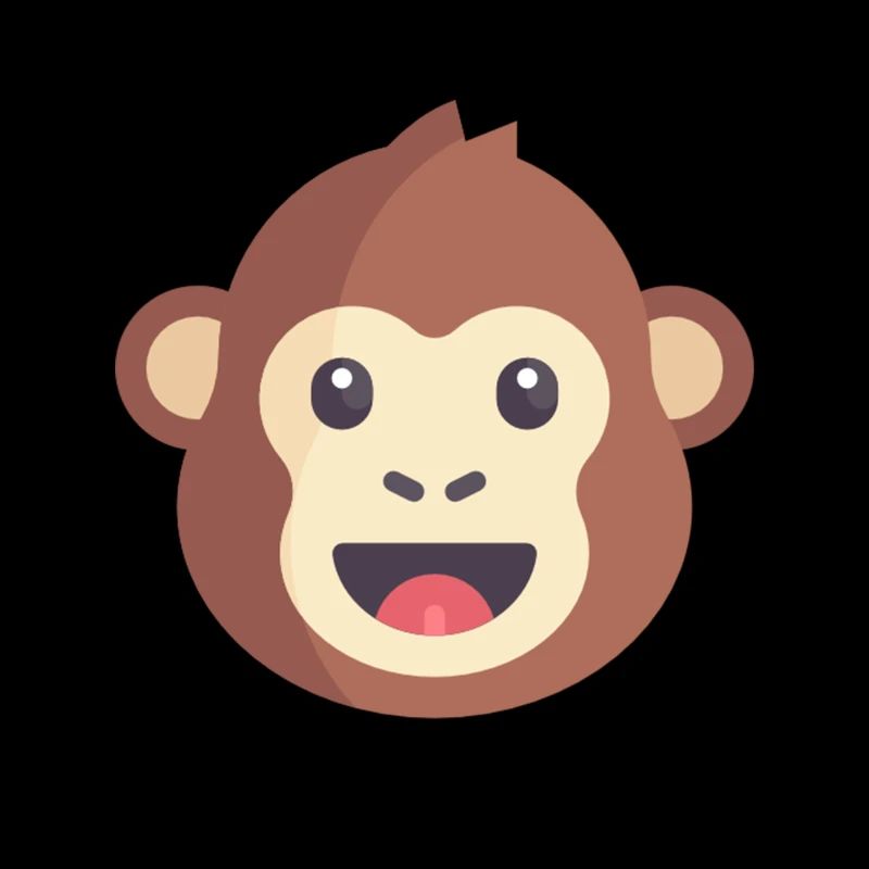 émoticône de singe marron