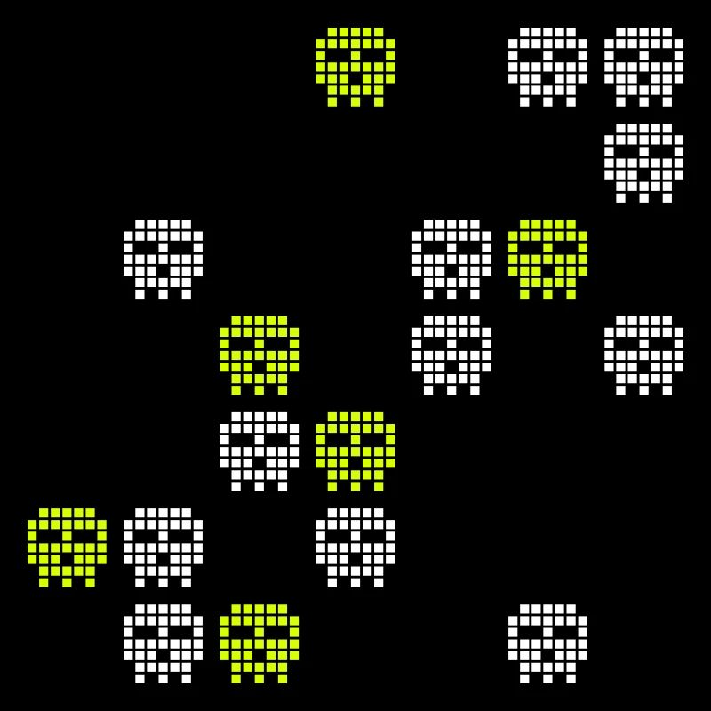 pixel skull game over