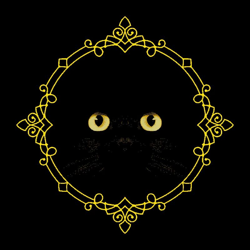 Black Cat Badge - Pixel Art