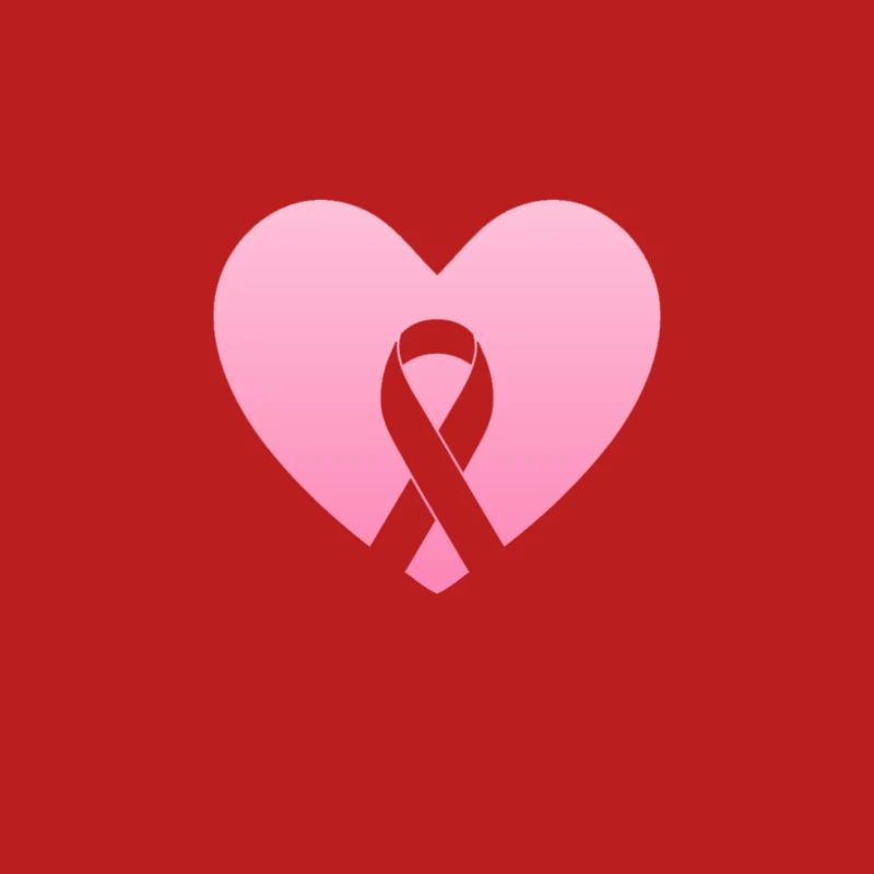 Coeur rose avec arc de conscience