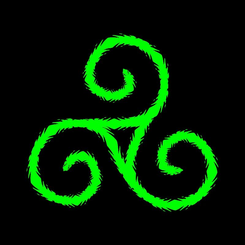 Symbole celtique Triskele Trios Spirale
