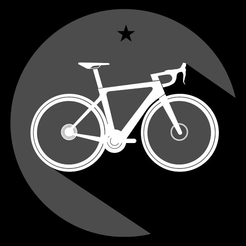 Logo de vélo de route Icône de symbole de vélo de gravier
