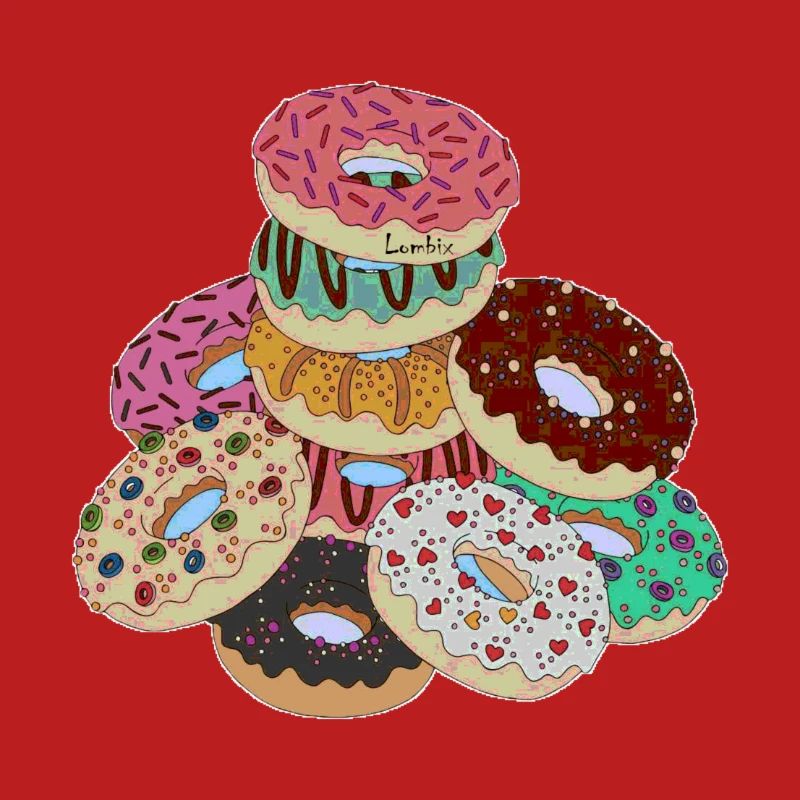 Pyramide der Regenbogen-Donuts