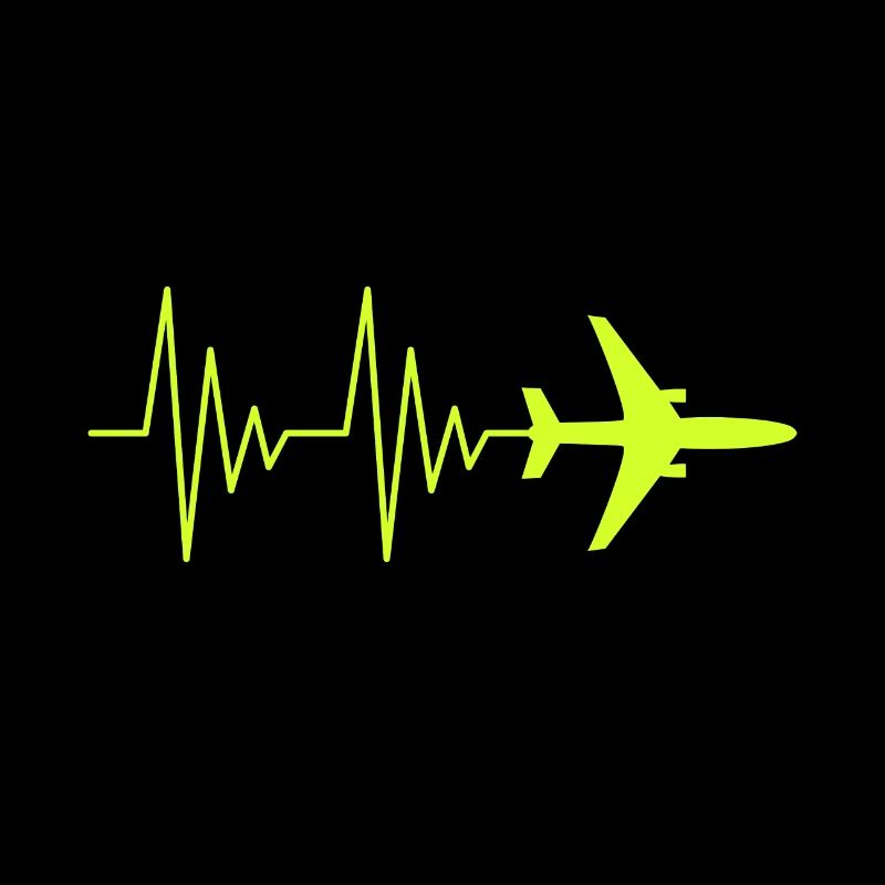 Pilote d'avion ECG aime le rythme cardiaque