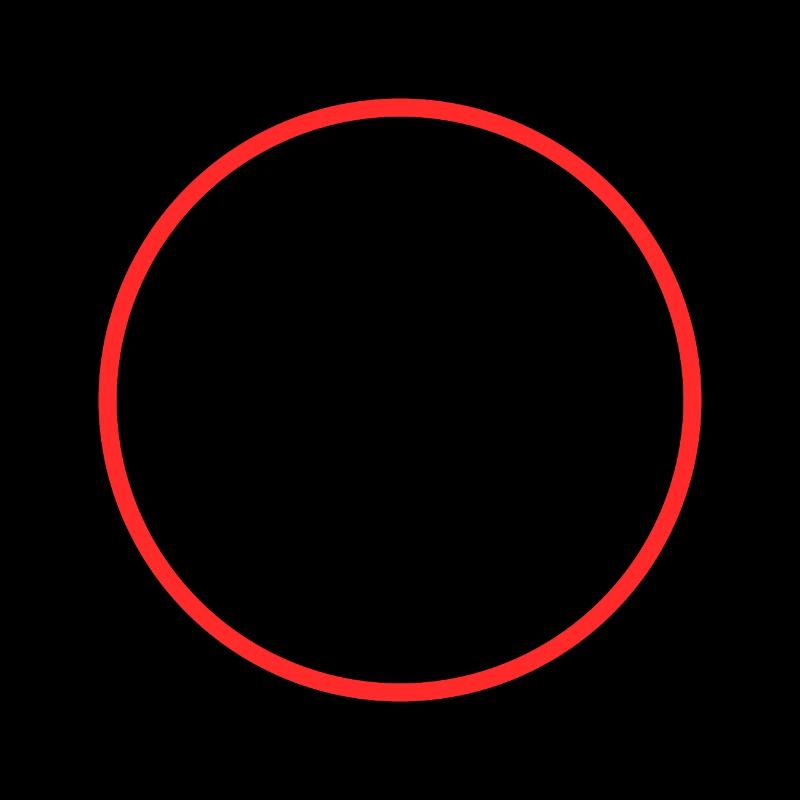 Circle Ring Shape Symbol Red