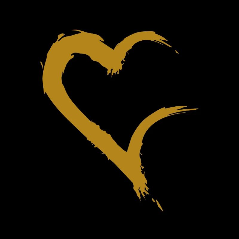 Heart open gold