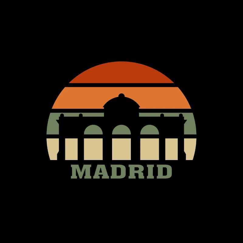 Wahrzeichen der Stadt Madrid Skyline Spanien