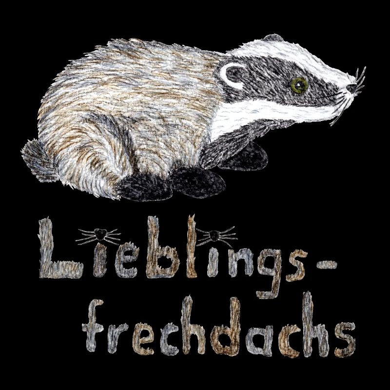 Lieblingsfrechdachs - Süßer Dachs in Aquarell