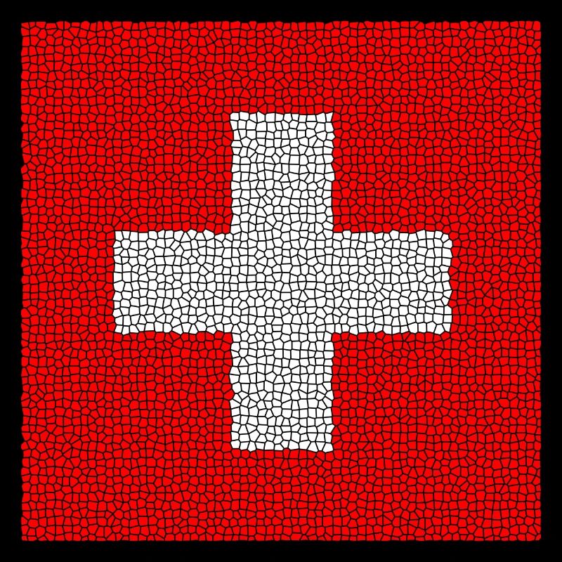 Swiss Flag Mosaik