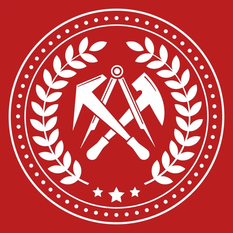 Couvreur d’enseignes de guilde avec couronne de laurier