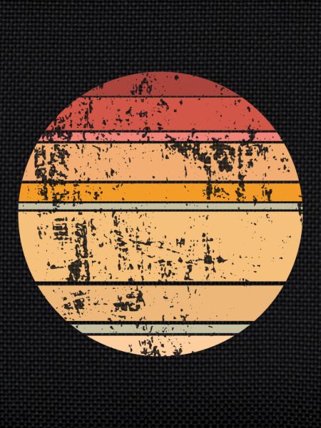 Retro Sunset Background Circle