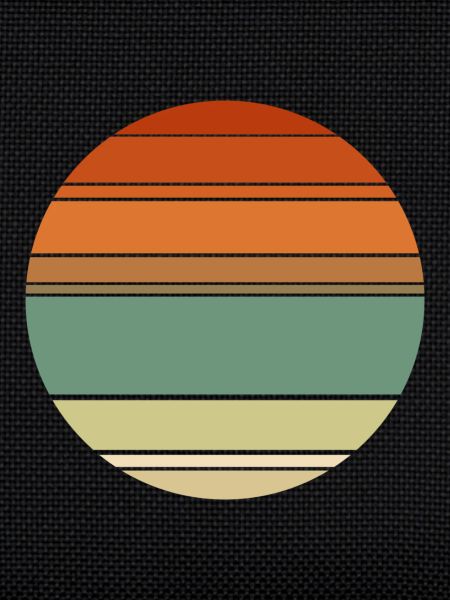 Retro Sunset Background Circle
