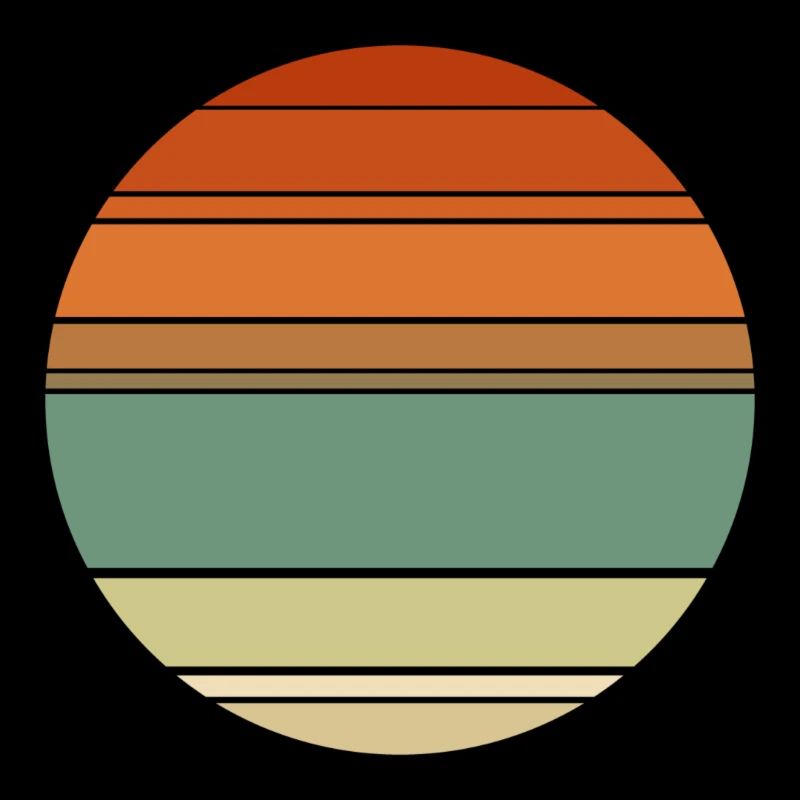 Cercle d’arrière-plan rétro Sunset