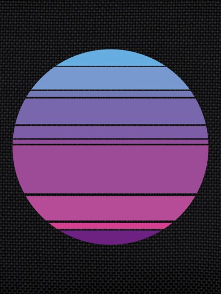 Retro Sunset Background Circle