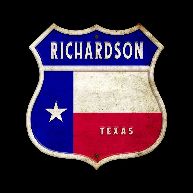 Design du drapeau Richardson Texas Crest
