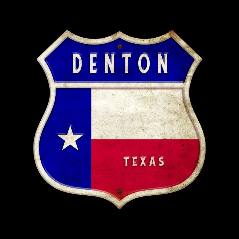Denton Texas Wappen Flaggen Design