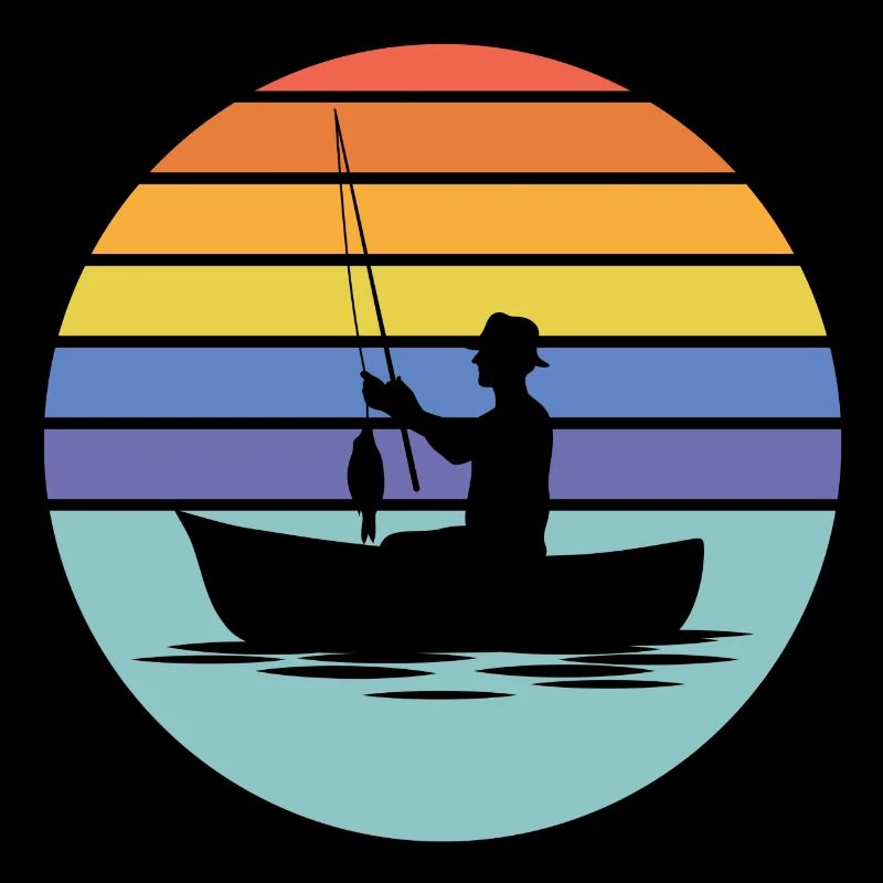 pêche, pêcheur, canne à pêche