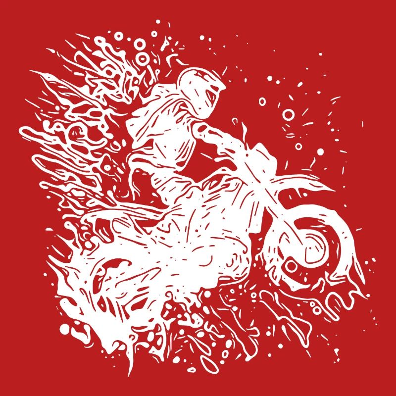 Motorcycle Tattoo Splash Racing Style