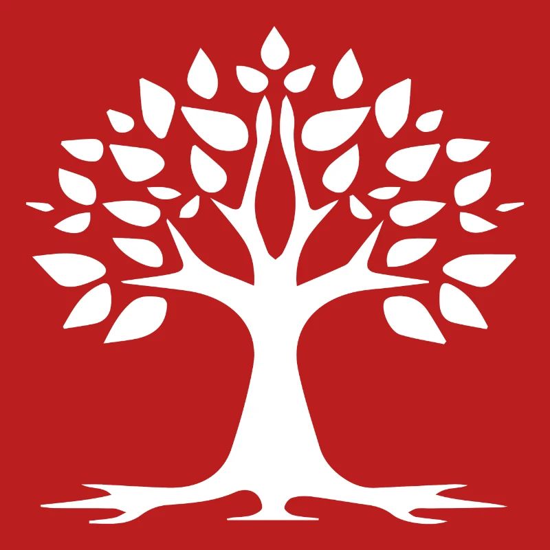 Stylized Tree Simple Tattoo Logo