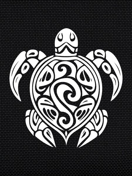 Pretty tattoo diver turtle