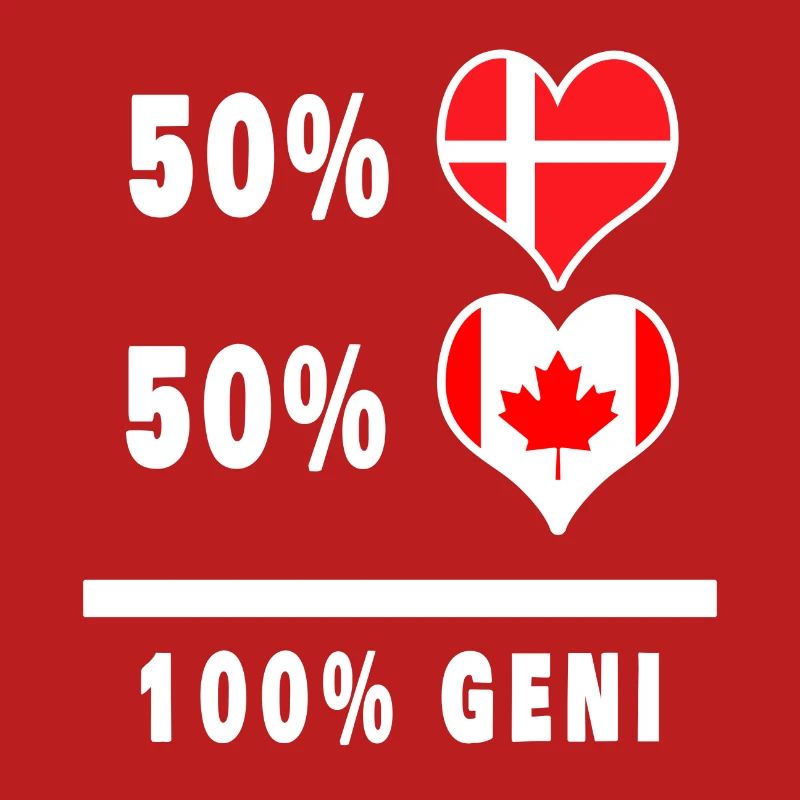 Drapeau 100% génie du Canada et du Danemark
