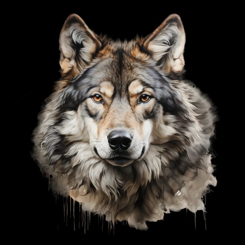 Wolf Portrait – Wildtier Alpen Design
